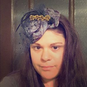 Hair accessory mini hat, retro style